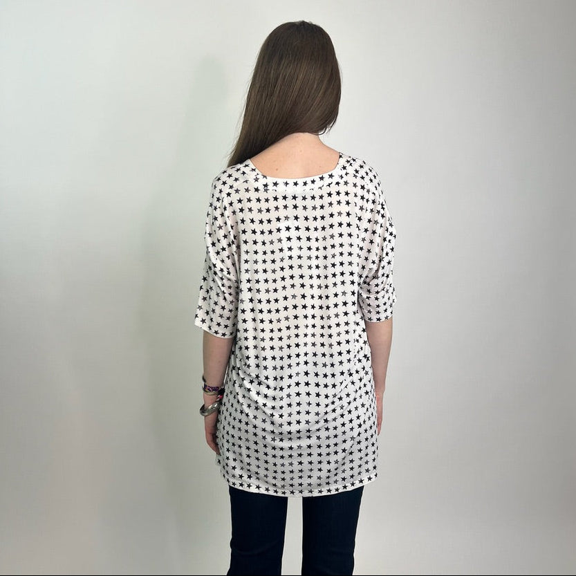 MAX MARA Casacca bianca con stelle nere