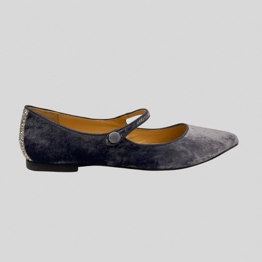 MIA MOLTRASIO Ballerine in velluto carta da zucchero