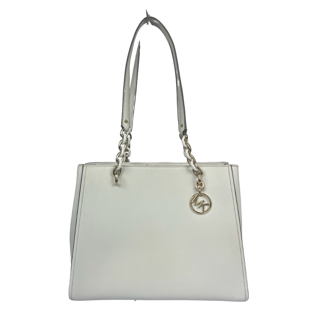 MICHAEL KORS Borsa in pelle saffiano bianca 