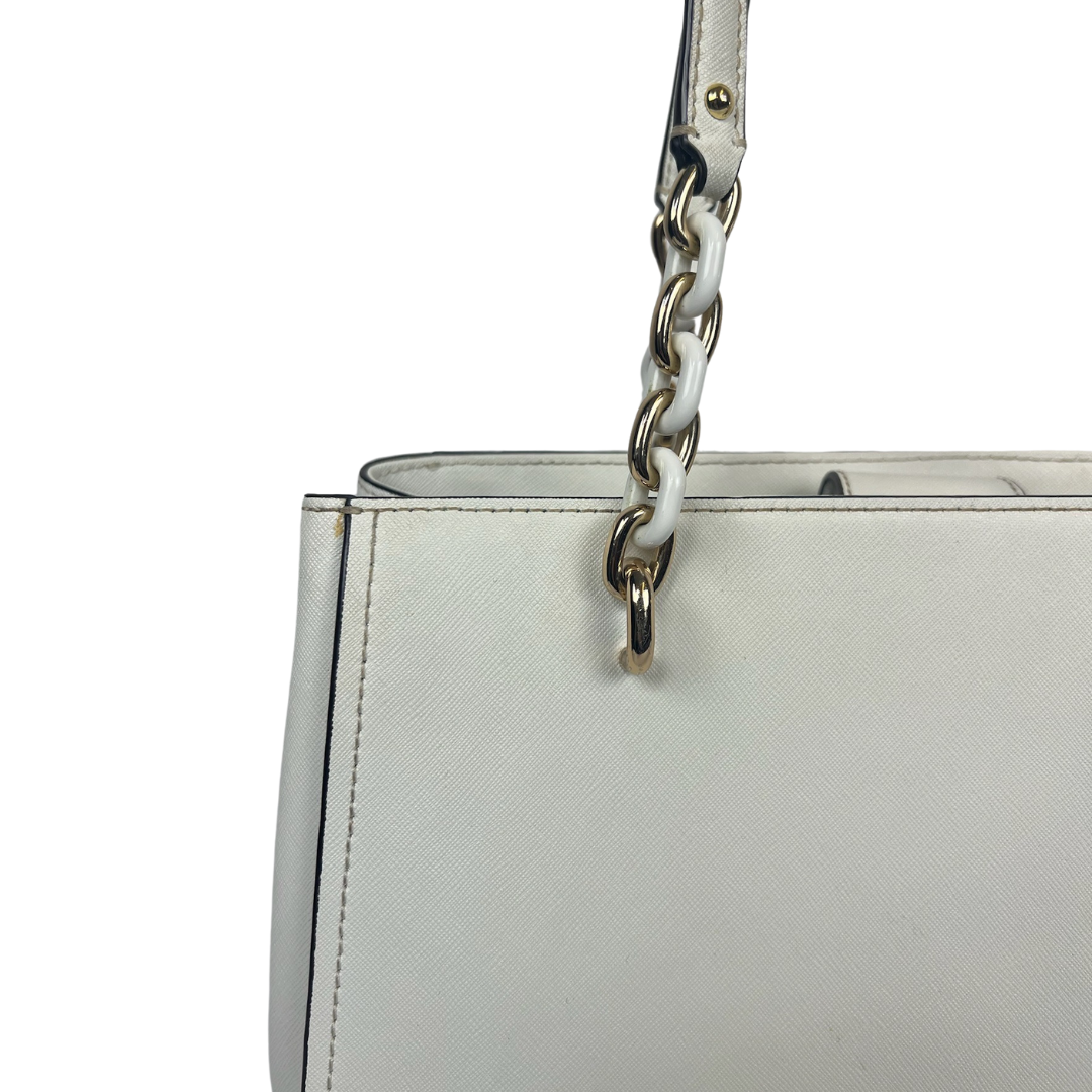 MICHAEL KORS Borsa in pelle saffiano bianca 