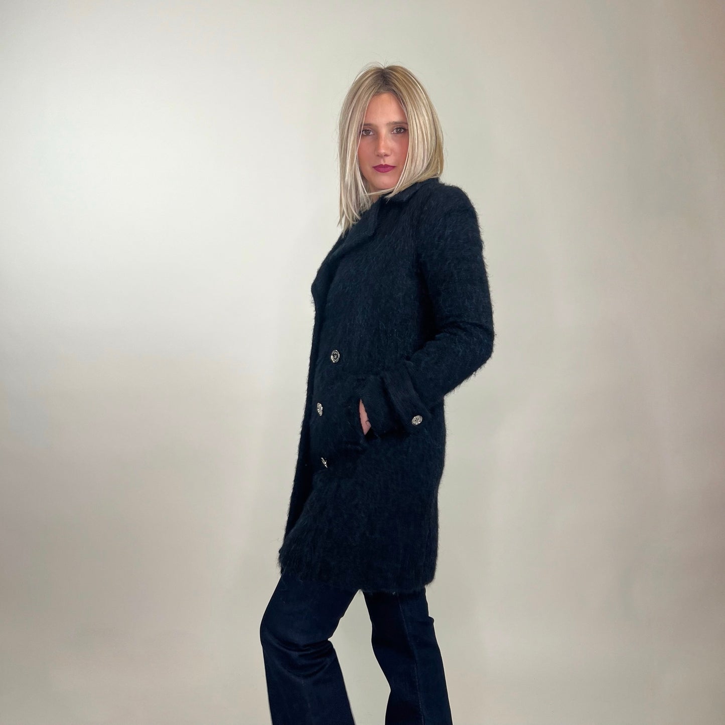 MICHAEL KORS Cappotto misto mohair blu