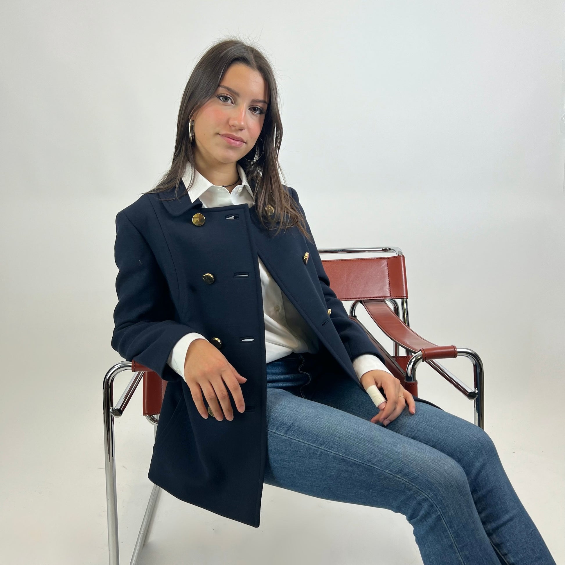 MICHAEL KORS Giacca caban doppio petto blu