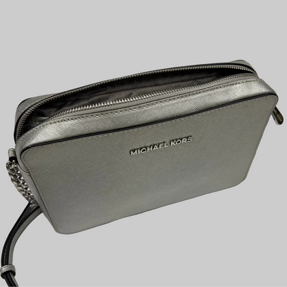 MICHEAL KORS Borsa in pelle saffiano argento