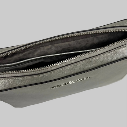 MICHEAL KORS Borsa in pelle saffiano argento