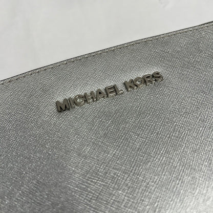 MICHEAL KORS Borsa in pelle saffiano argento