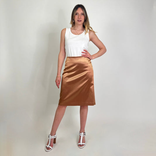 MISSONI Gonna tubino in raso bronzo