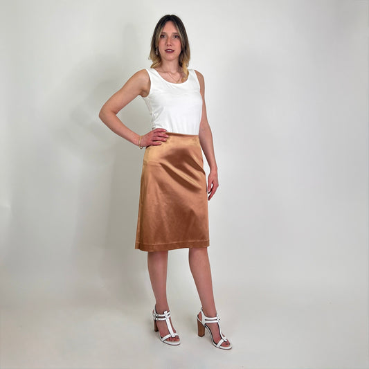 MISSONI Gonna tubino in raso bronzo