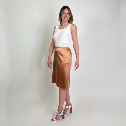 MISSONI Gonna tubino in raso bronzo