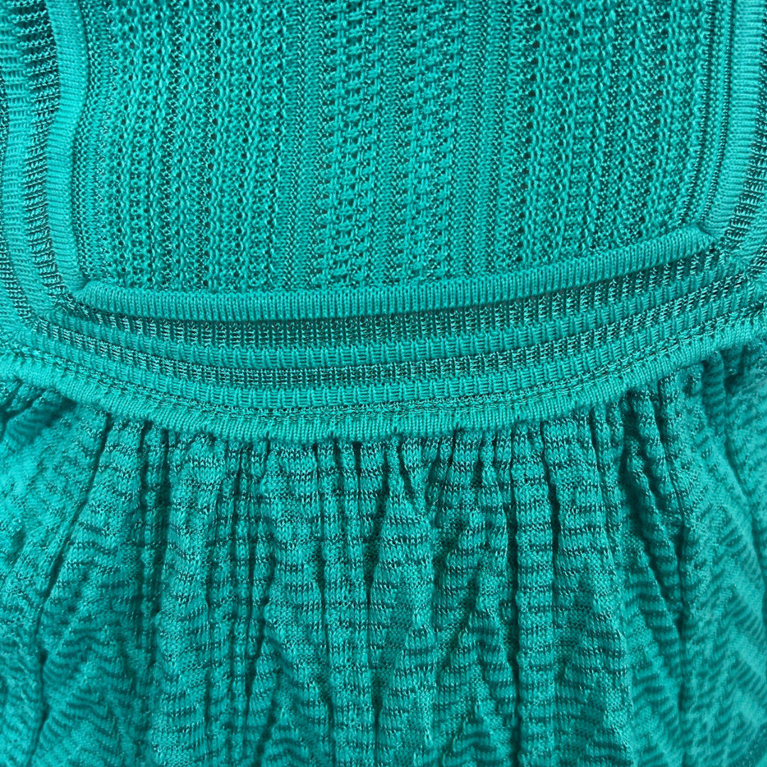 MISSONI Top in maglia turchese lavorato