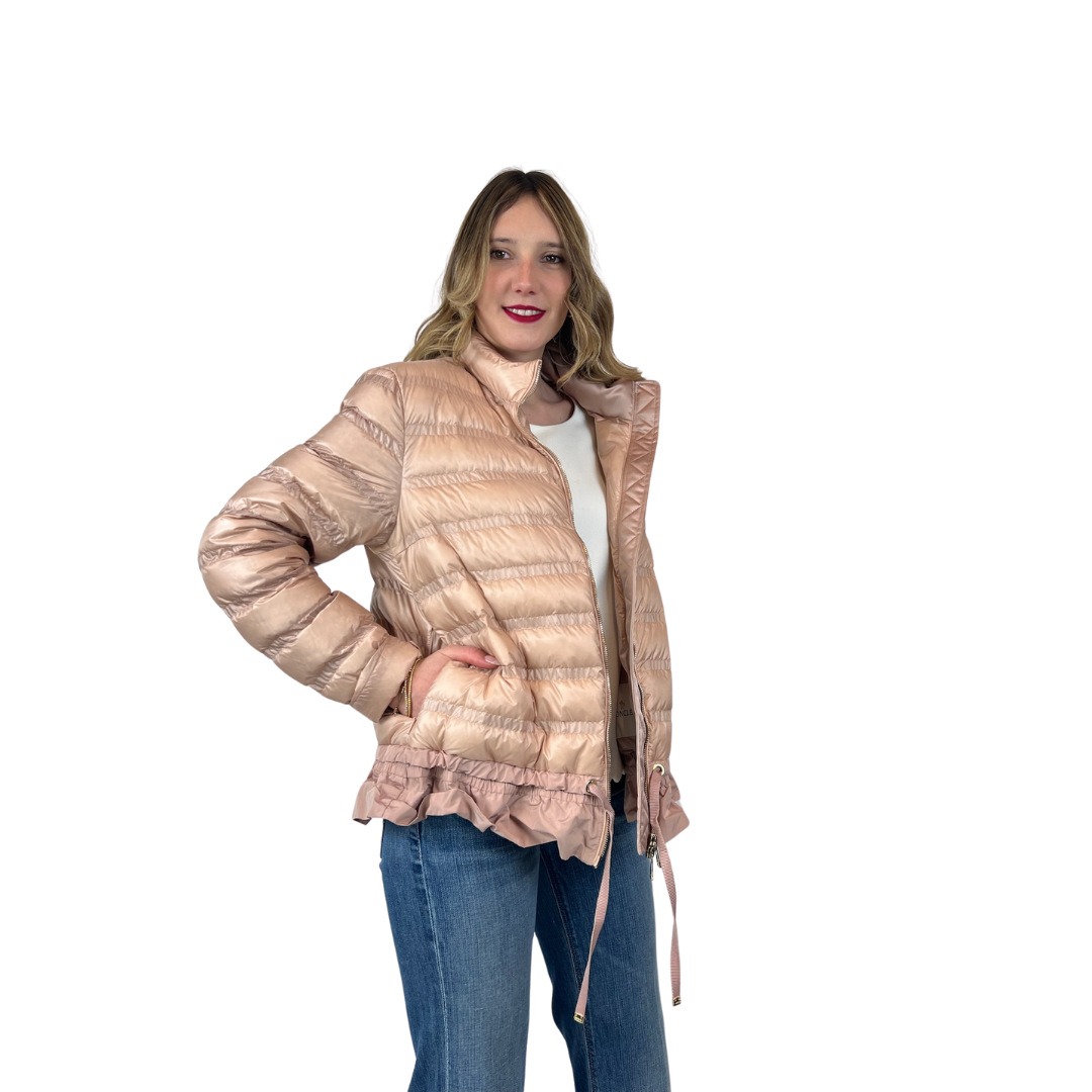 MONCLER Giacca piumino leggero rosa cipria