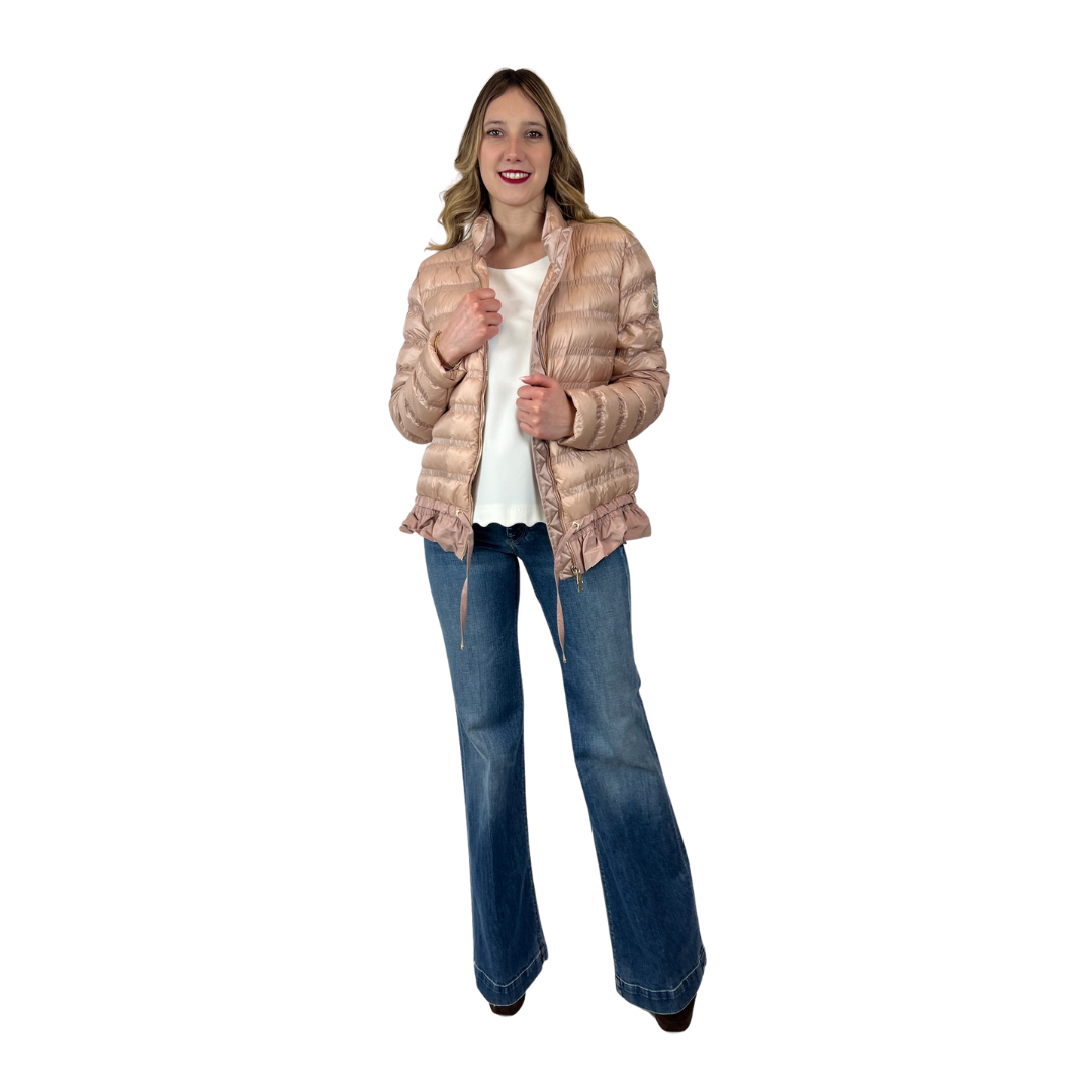 MONCLER Giacca piumino leggero rosa cipria