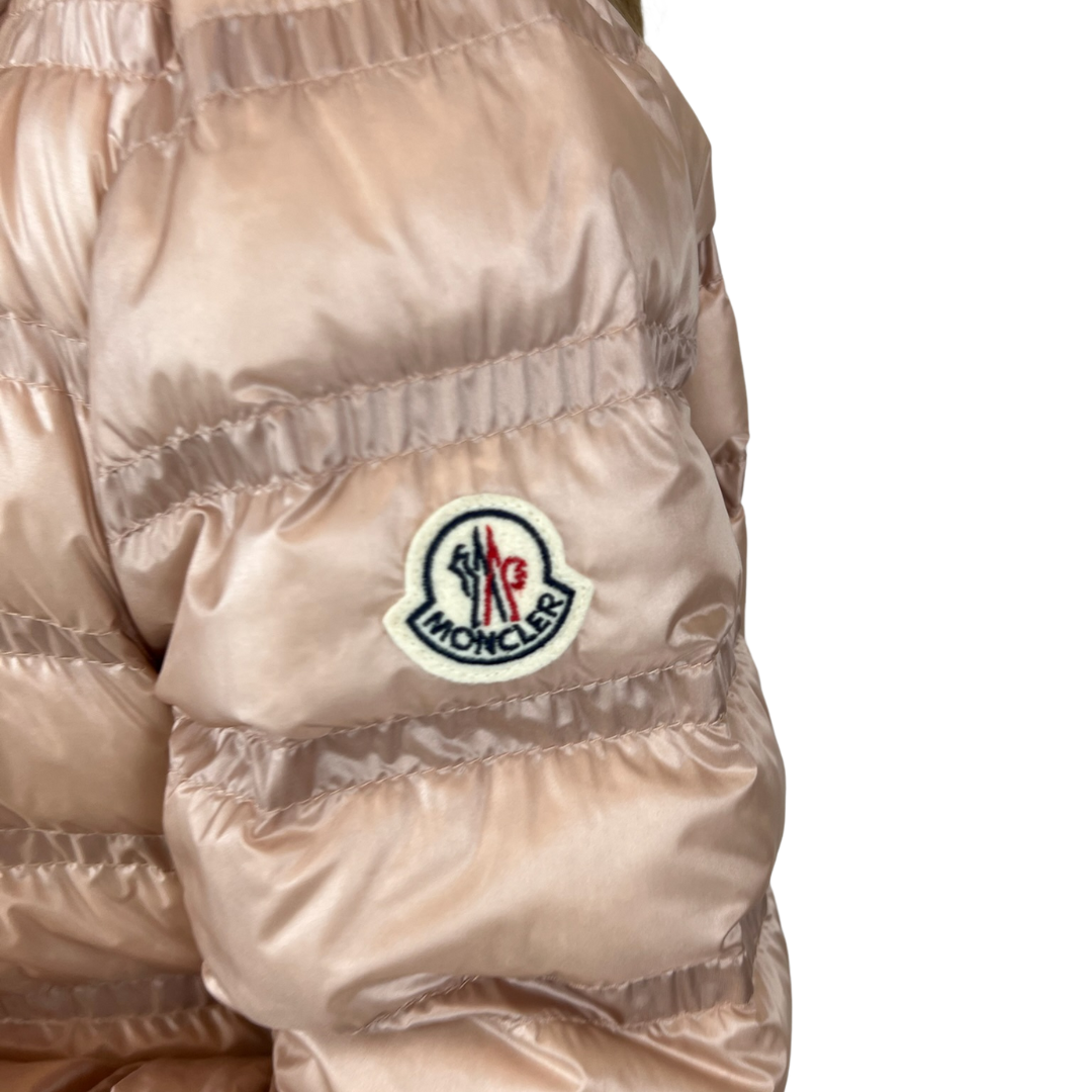 MONCLER Giacca piumino leggero rosa cipria