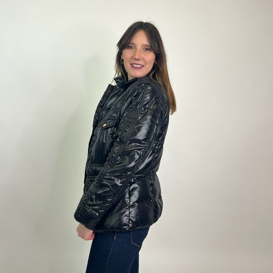 MONCLER Giacca piumino nero lucido