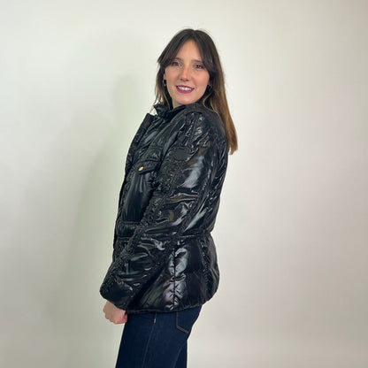 MONCLER Giacca piumino nero lucido