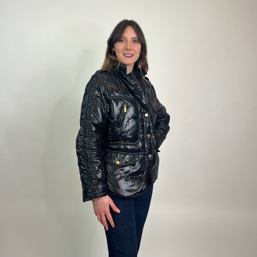 MONCLER Giacca piumino nero lucido