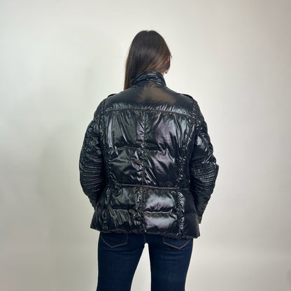 MONCLER Giacca piumino nero lucido