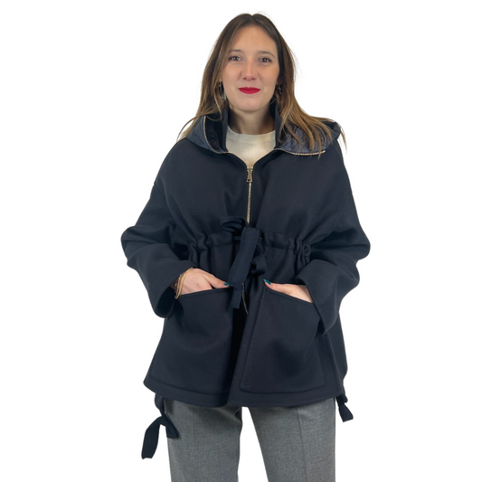 MONCLER Giacca poncho blu