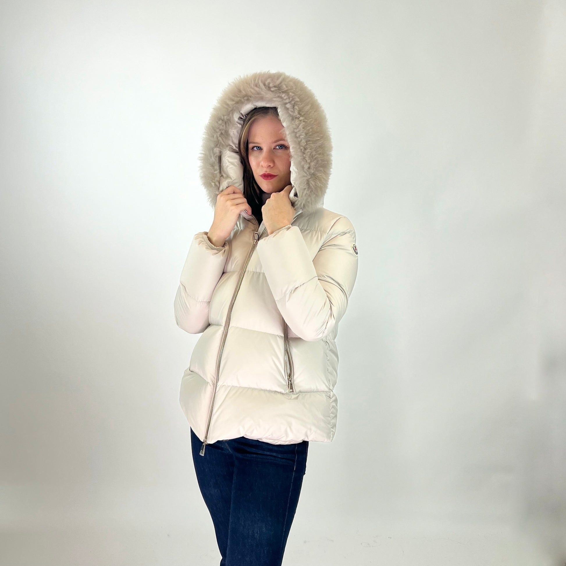 MONCLER Piumino panna corto