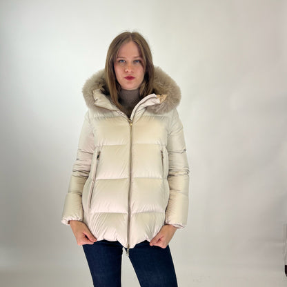 MONCLER Piumino panna corto