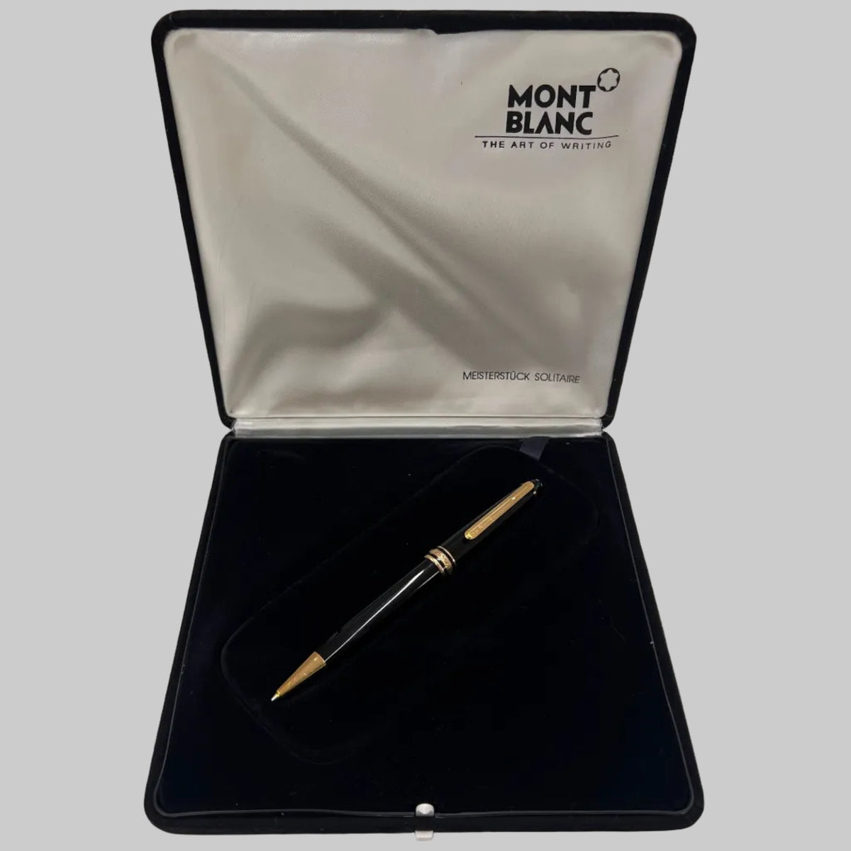 MONT BLANC Penna a sfera "Meisterstück Solitaire" in resina nera