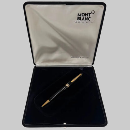 MONT BLANC Penna a sfera "Meisterstück Solitaire" in resina nera