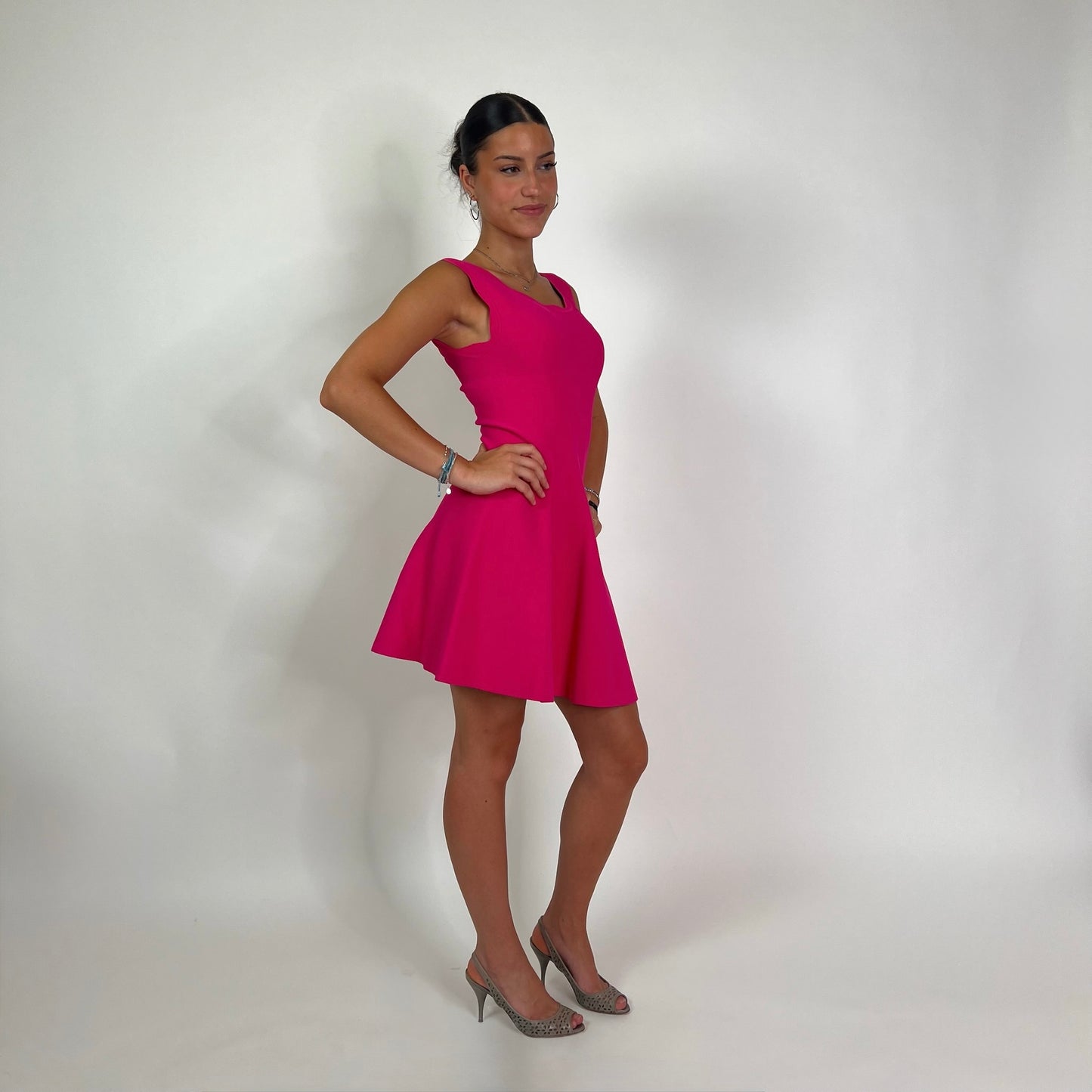 MORESI Completo abito e cardigan pink