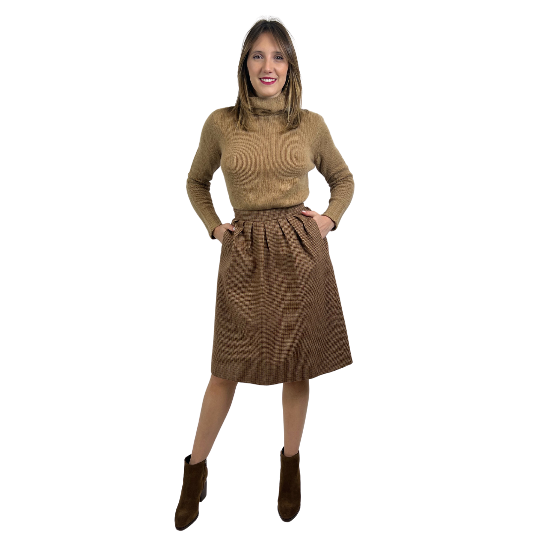 MORESI Maglione dolcevita i cashmere color cammello - CHLOÉ Gonna longuette in tessuto di lana