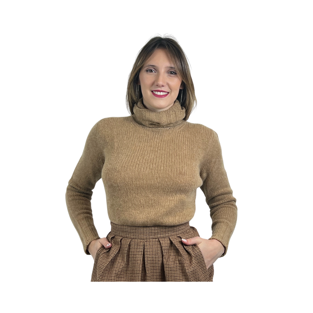 MORESI Maglione dolcevita i cashmere color cammello - CHLOÉ Gonna longuette in tessuto di lana