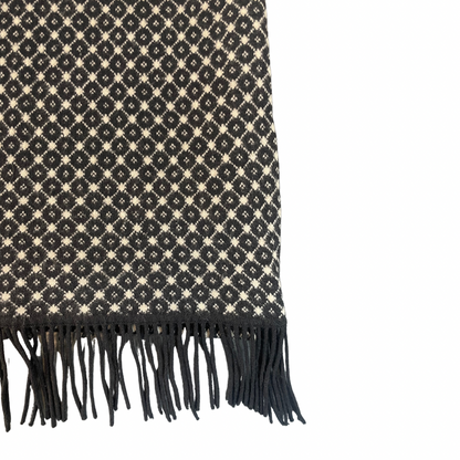 MORESI Sciarpa cashmere beige e nera