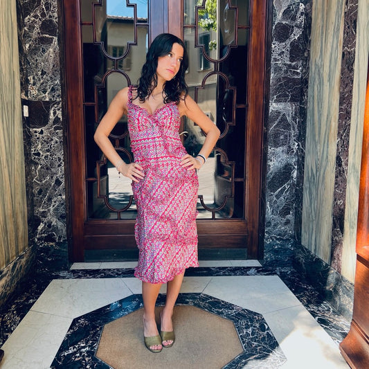  MOSCHINO  Abito in seta pink