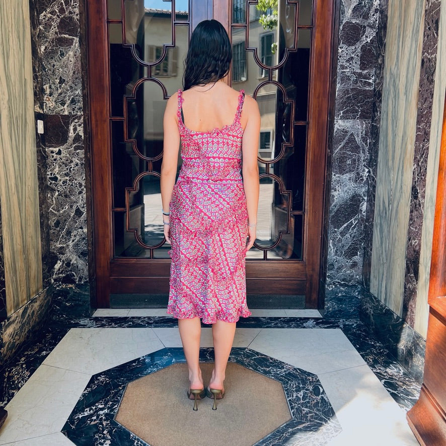  MOSCHINO  Abito in seta pink