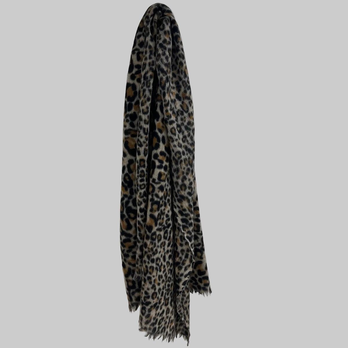 N.N. Sciarpa in misto cashmere stampa maculata 