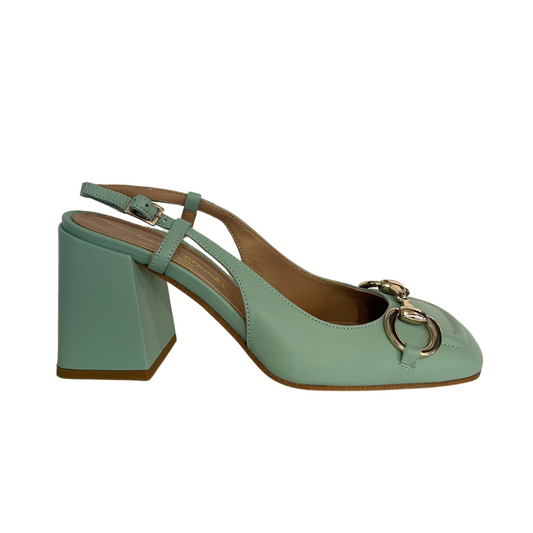 NICOLE BONNET Scarpe verde menta con morsetto