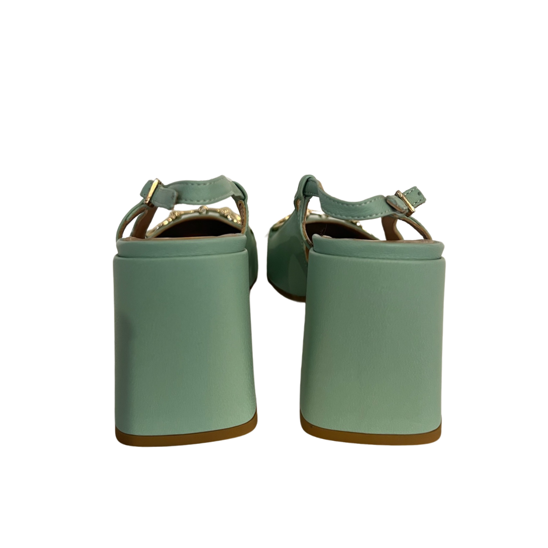 NICOLE BONNET Scarpe verde menta con morsetto