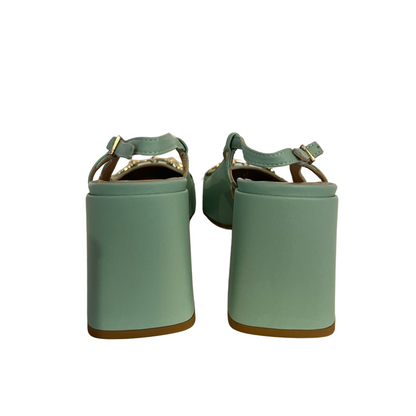 NICOLE BONNET Scarpe verde menta con morsetto