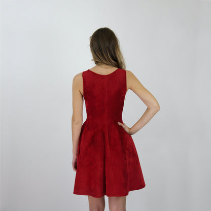 ANTONINO VALENTI Abito rosso effetto ciniglia