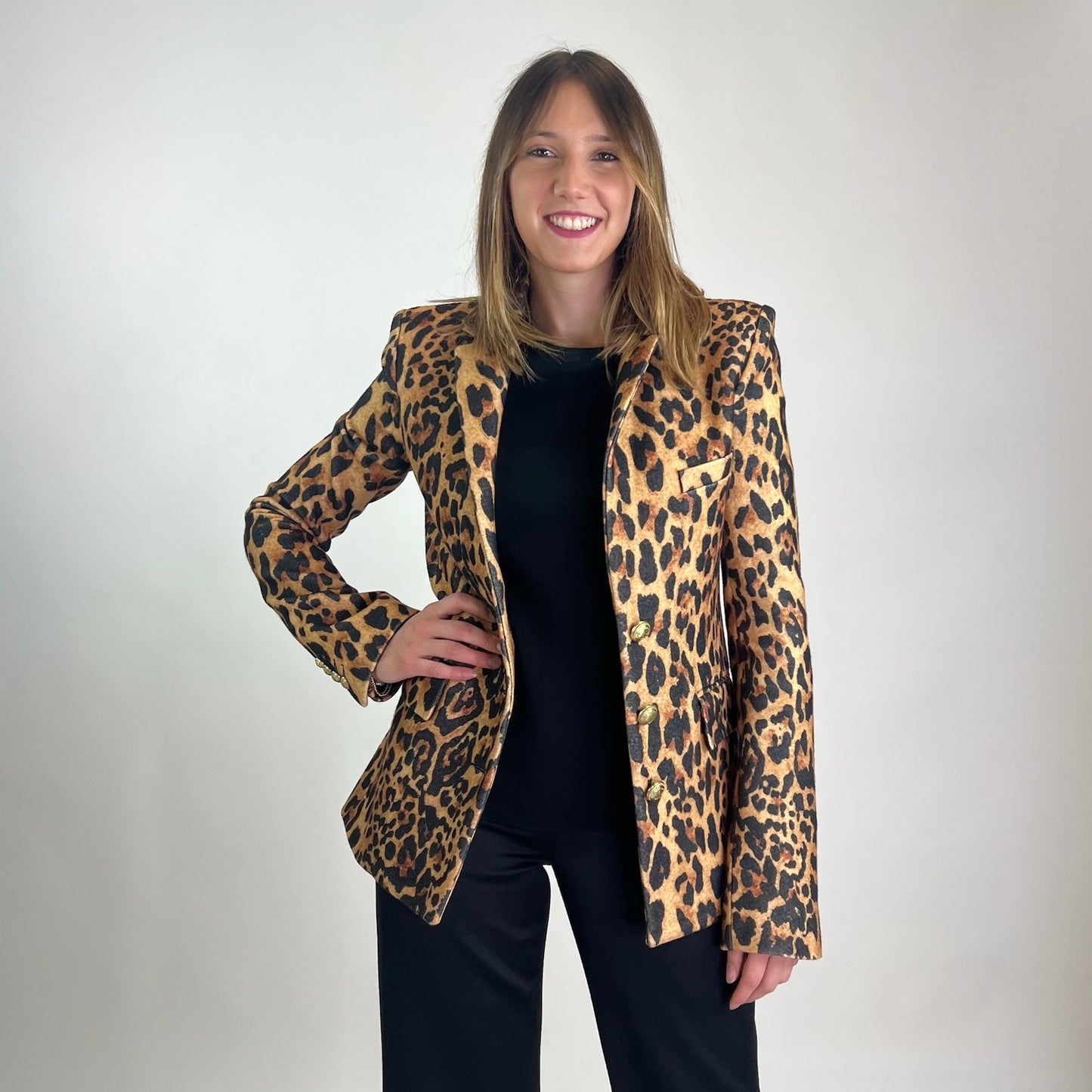 PACO RABANNE Blazer maculata in lana 