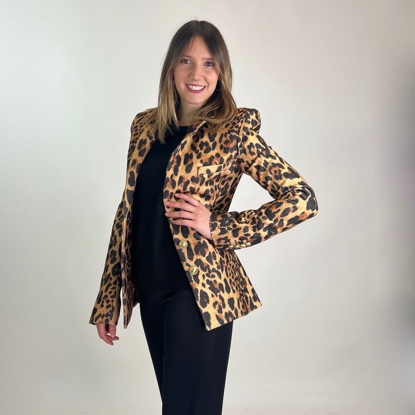 PACO RABANNE Blazer maculata in lana 