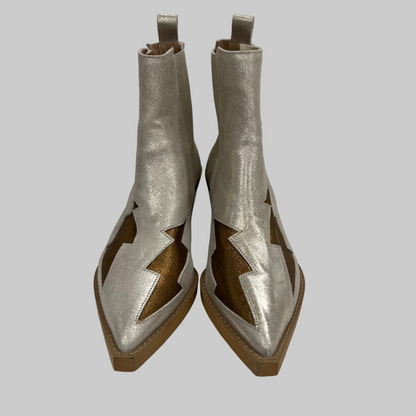 PALLAS Stivali camperos oro con fulmini bronzo