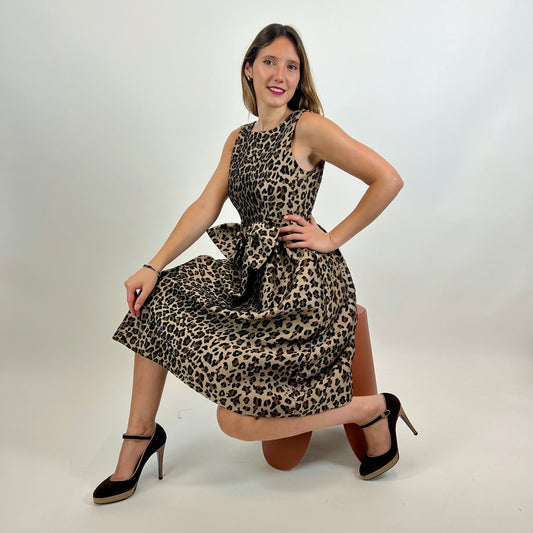 PAROSH Abito maculato con fiocco