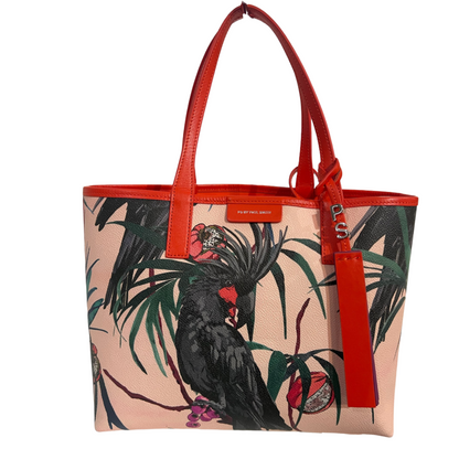 PAUL SMITH Borsa in canvas stampa pappagallo