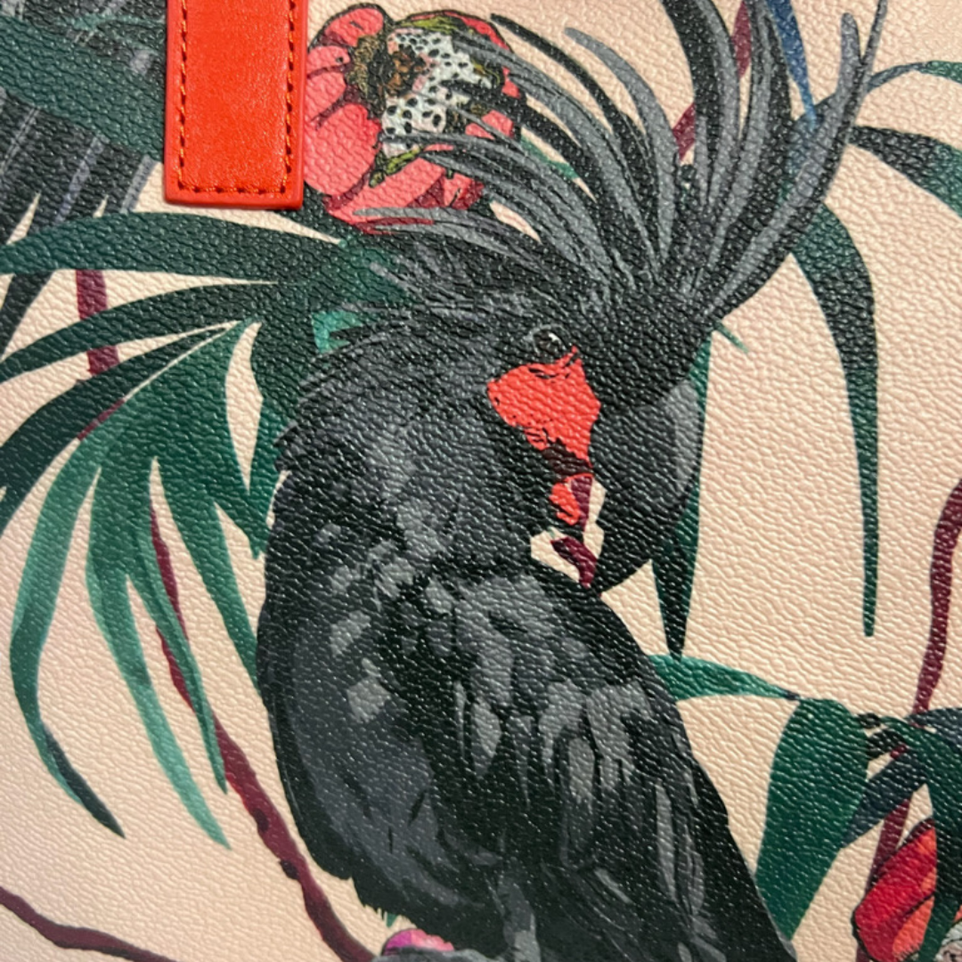 PAUL SMITH Borsa in canvas stampa pappagallo