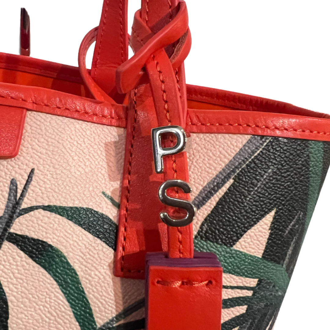 PAUL SMITH Borsa in canvas stampa pappagallo
