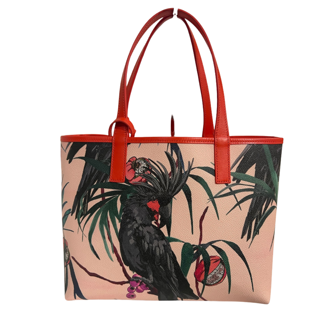 PAUL SMITH Borsa in canvas stampa pappagallo