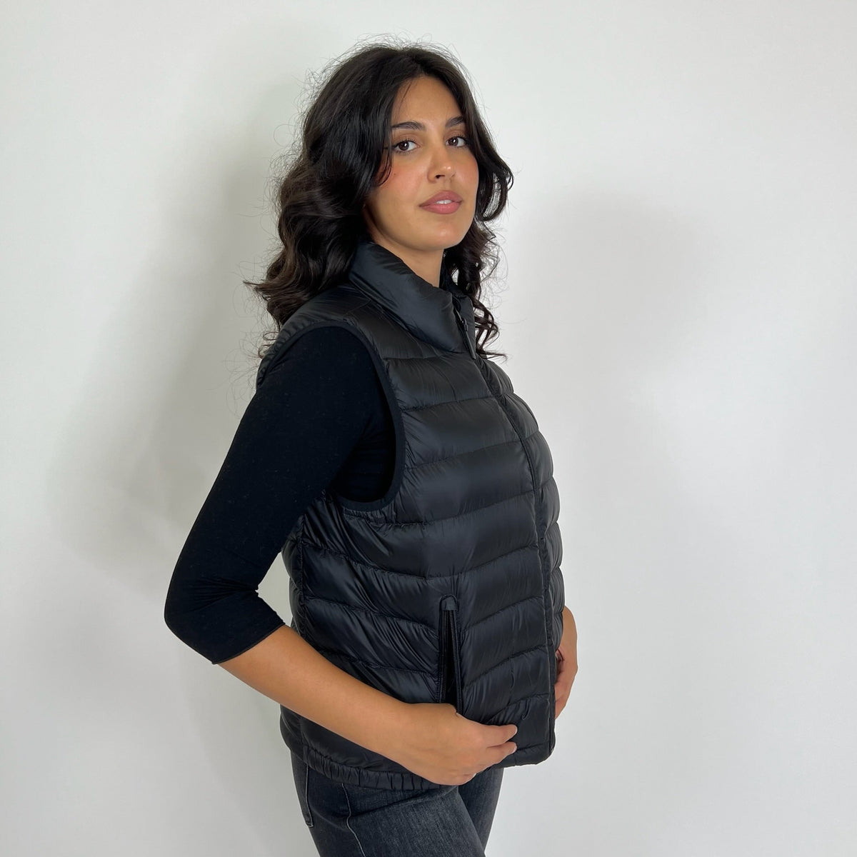 POLO R. LAUREN Gilet piumino imbottito trapuntato nero