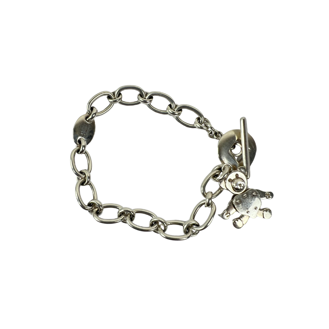 POMELLATO 67 Bracciale in argento pendente charm orsetto boutiquepelfini