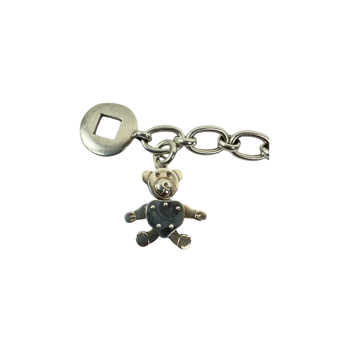 POMELLATO 67 Bracciale in argento pendente charm orsetto boutiquepelfini