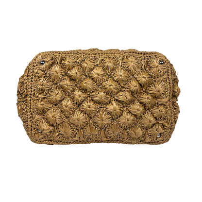 PRADA Borsa 2way in rafia naturale