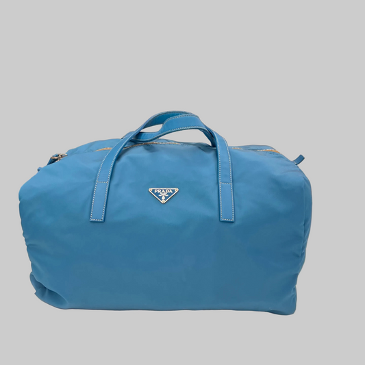 PRADA Borsa bauletto in nylon turchese