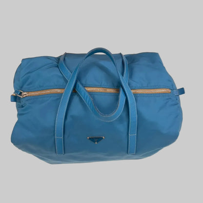 PRADA Borsa bauletto in nylon turchese